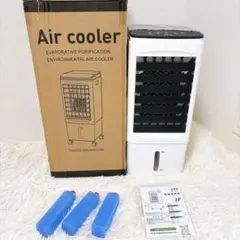 【1台4役】 冷風機 8L 木目調 マイナスイオン 加湿 節電 空気清浄 E 1台4役】 冷風機 8L 木目調 マイナスイオン 加湿 節電 空気清浄 E