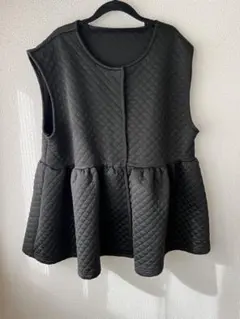 coca キルティングペプラムベスト