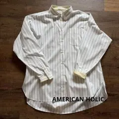 AMERICAN ストライプシャツ　Mサイズのサムネイル