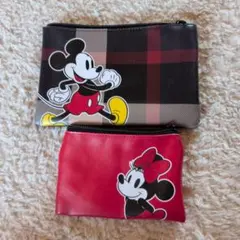 ミッキー＆ミニー ポーチ 2点セットおまけ付き