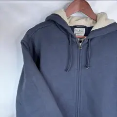 L.L.Bean ネイビー ジップアップパーカー 90s