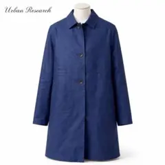 URBAN RESEARCH リネン100% チェスターコート 日本製 ブルー