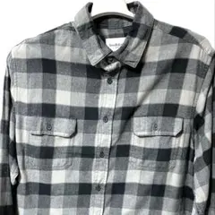 ネルシャツ 長袖シャツ ビックチェック 柄 黒 ブラック グランジ y2k