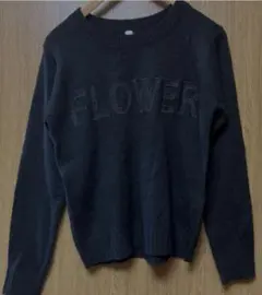 y2kグランジFLOWERロゴニットセーター