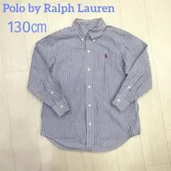 美品 ポロバイラルフローレン 130㎝ ストライプ 長袖 シャツ