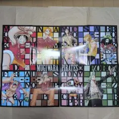 送料無料★2枚組 麦わらの一味 A2サイズ紙製ポスター/非売品/ワンピース4