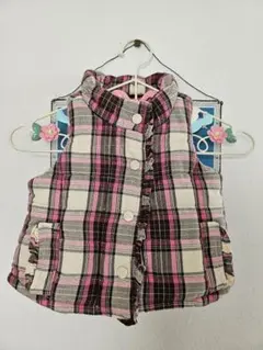 babyGAP チェック柄ダウンベスト 90センチ