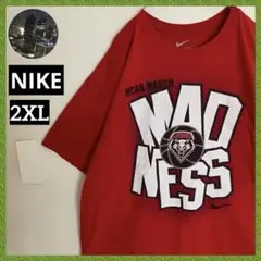 ナイキカレッジTシャツtシャツニューメキシコロボスオーバーサイズビッグロゴ半袖赤