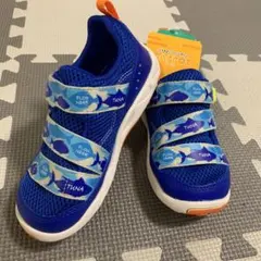 新品　ムーンスター　キッズシューズ 18.0 EE 青