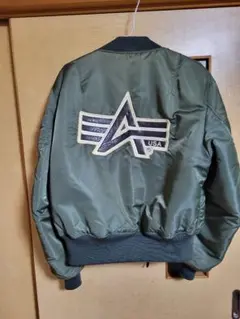 アルファインダストリーズ バックロゴ フライトジャケット ALPHA アメカジ