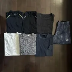 メンズ服まとめ売り トップス6点 ボトムス1点 シンプル スポーツのサムネイル
