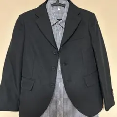 OLIVER HOUSE 黒 ブレザー チェックシャツ付き