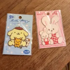 平成レトロ　サンリオ　ポムポムプリン　アップリケ　うさぎのワッペンおまけ付き