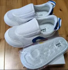 イフミー上履き 16.5cm ホワイト/ブルー