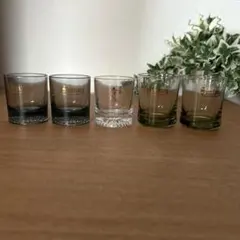 【昭和レトロ】Suntory サントリー ショットグラス タイプ違い5個セット