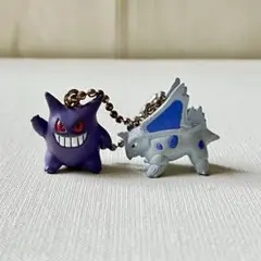 当時物 バンダイ ゲンガー＋ニドリーノ キーホルダー ポケモンスイング