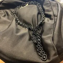 エレガント ブラック ビーズ ネックレス