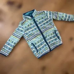 幾何学模様 フリースジャケット 110