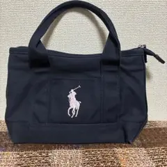 ポロ・ラルフ・ローレン ミニトートバッグ ネイビー