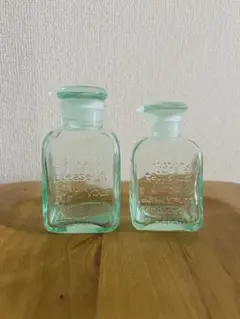 ガラス製醤油差しセット　調味料入れ　未使用品