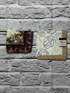 美品　CELINE　セリーヌ　ハンカチ2枚セット　ｗ1026-0113-②-⑧