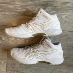 最終値下ASICS GELHOOP v14ホワイト/ゴールド