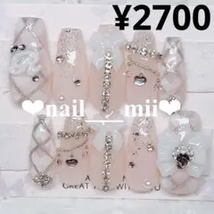 ネイルチップ 量産型 オーダー ワンホン フレンチガーリー ピンク 水色 白 黒