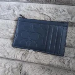 最終値下げcoach　フラグメントケース　ネイビー　新品未使用