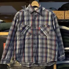 90s vintage BLUEWAY ヘビーネルシャツ ヘビネル 短丈 良色のサムネイル