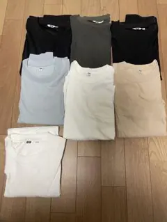 エアリズムコットンオーバーサイズTシャツ 3枚 ラグランスリーブTシャツ3枚