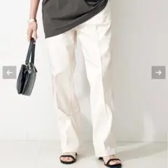 美品 Spick&Span カーゴパンツ ワークパンツ ベイカーパンツ 白M