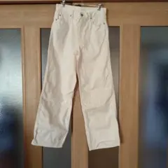 UNIQLO アイボリー ワイドストレートデニム 23-42
