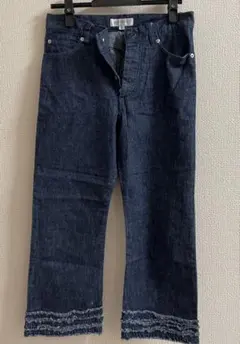 JILL STUART ブルー デニム フリンジクロップド✩ジルスチアート