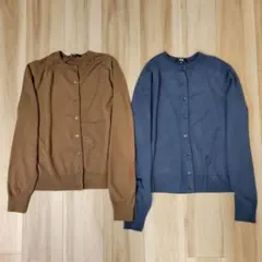 UNIQLO メリノクルーネック カーディガン 2枚セット