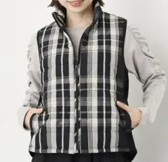 ◆新品未使用◆ 半額以下！チェック柄中綿ベスト