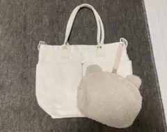 ニトリ ポケット収納つきバッグ くまさんオムツポーチおまけ