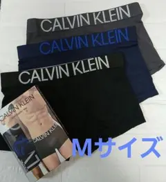 CALVIN KLEIN 　ボクサーパンツ 　3枚セット　Mサイズ黒、青、グレー