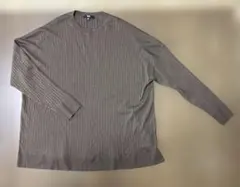 ユニクロ　3XLリブ編みコーヒーブラウン長袖ニット　美品