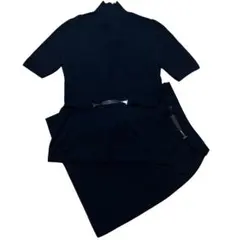 CELINEスーツニット濃紺 ロゴ入りシルバーバックルベルト　イタリー製のサムネイル