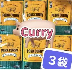 ♦️プチプラ꧁コク深くマイルドなポークカレー꧂中辛3食☘️ お手軽レトルト食品gのサムネイル