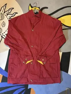 XL相当　ナイロン製赤ジャケット　ロング丈