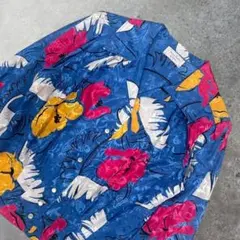 【希少】vintage 花柄 総柄 アロハシャツ 派手柄 レトロ ボタニカル