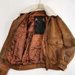 【稀少美品90's】G-1フライトジャケット(革)ヴィンテージ茶色・ほぼ未使用 2025年最新】g-1 フライトジャケット 実物の人気アイテム - メルカリ