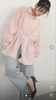 LIAN ウエストタックカラー　シャツ　ピンクのサムネイル