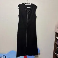 ZARA レディース 黒 ロングワンピース ノースリーブ M 美品