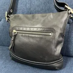 美品✨コーチ ショルダーバッグ 本革 レザー 黒 斜め掛け 9326 - メルカリ