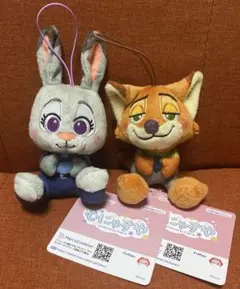 ズートピア むにゃすやマスコット ぬいぐるみ ニック ジュディ②