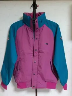 DEMETRE スキー ジャケット L レトロ パープル/ターコイズ