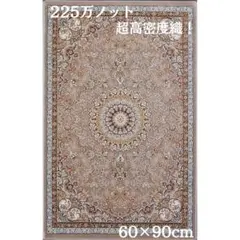 225万ノット！超高密度織 絨毯 本場イラン産 60×90cm-200051 - メルカリ