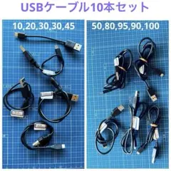 【10本セット】USBケーブル〔USB Type A --Micro B〕